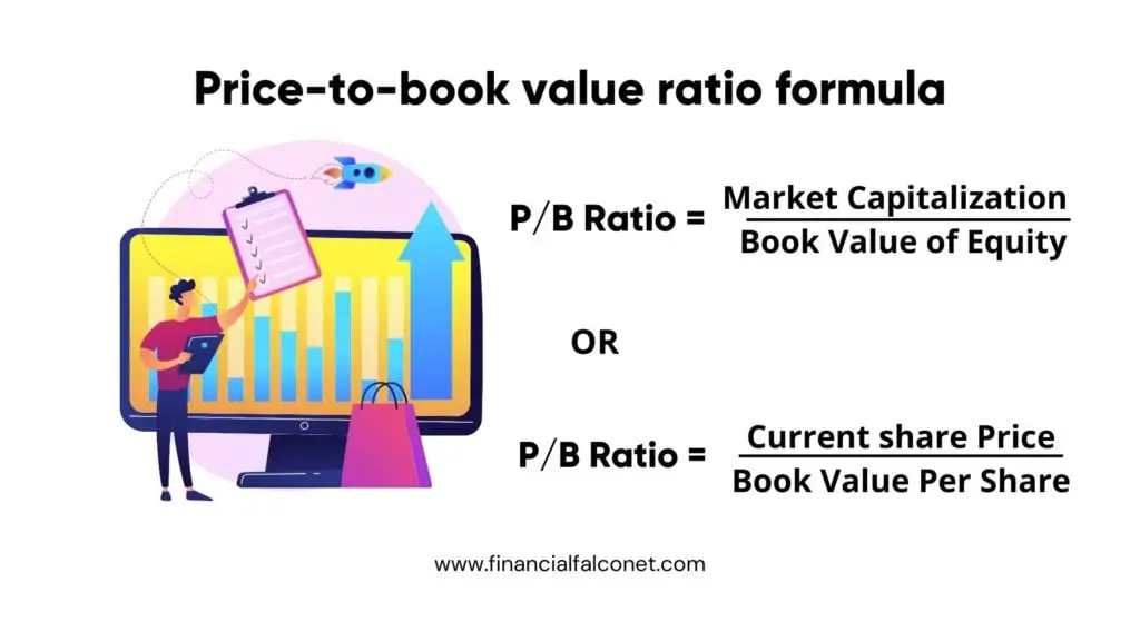 Price to book value ratio formula
