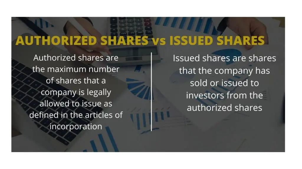 Authorized shares vs issued shares differences