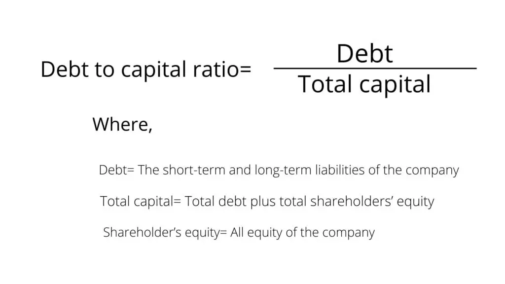 Debt to capital ratio formula