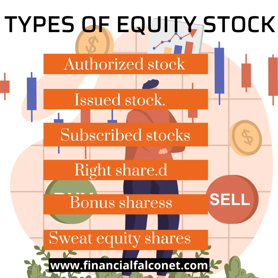 What are equity stocks? An image showing the types of equity stocks