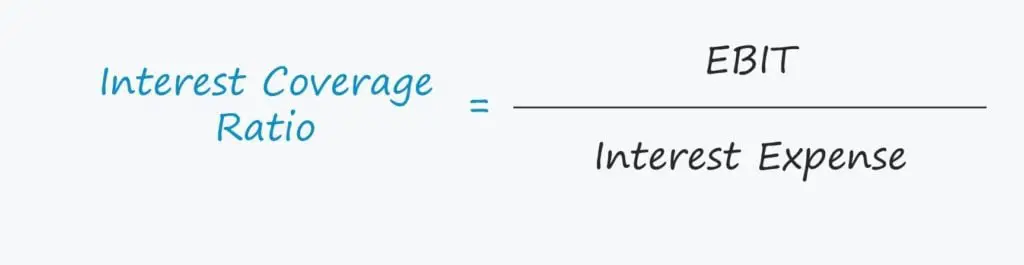 Formula of interest coverage ratio