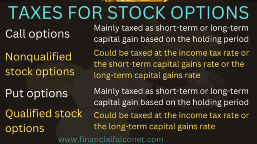 Taxes for stock options