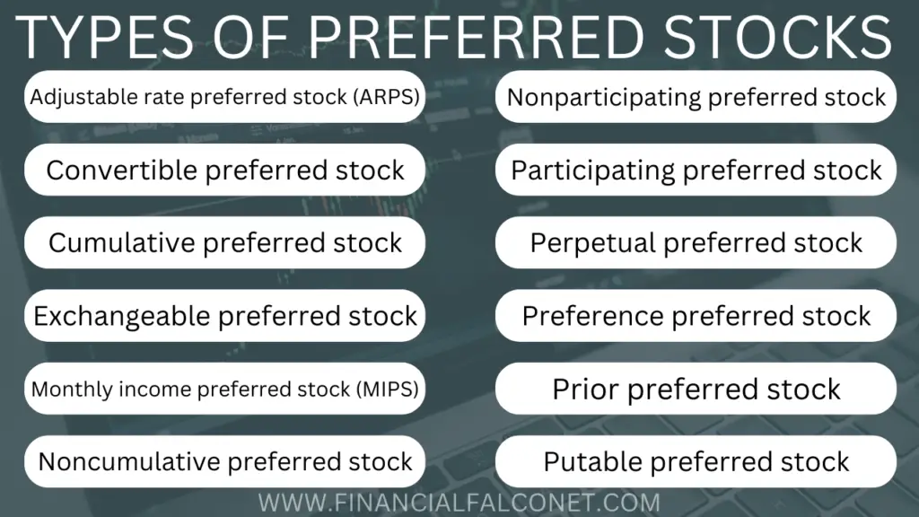 Types of preferred stocks