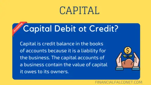 Capital debit or credit?