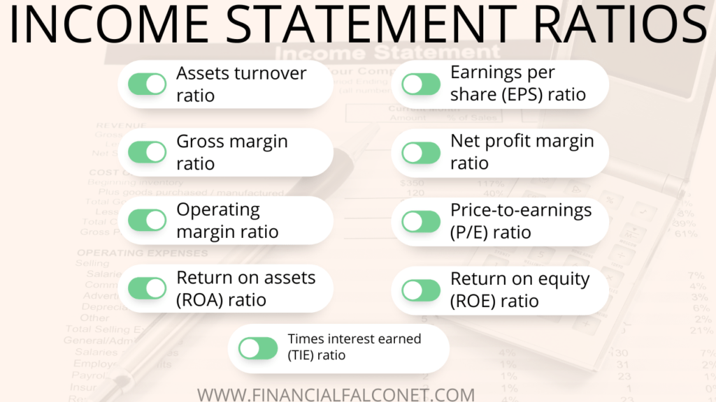 Income statement ratios types