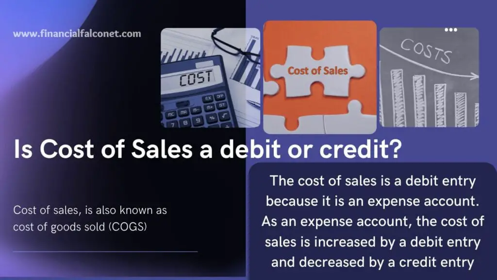 Cost of sales debit or credit