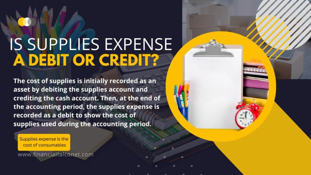 Is supplies expense debit or credit? 