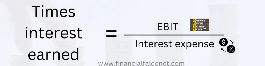 Income statement ratios: Times interest earned ratio formula