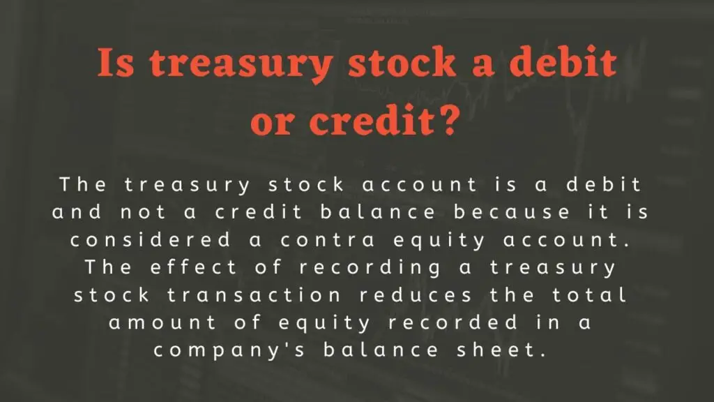 Is treasury stock debit or credit?