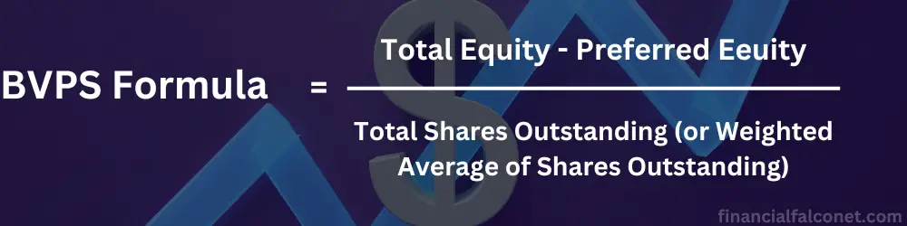 Types of profitability ratios: Book value per share formula.