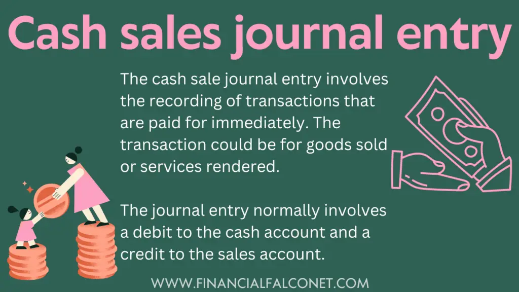 Cash sales journal entry