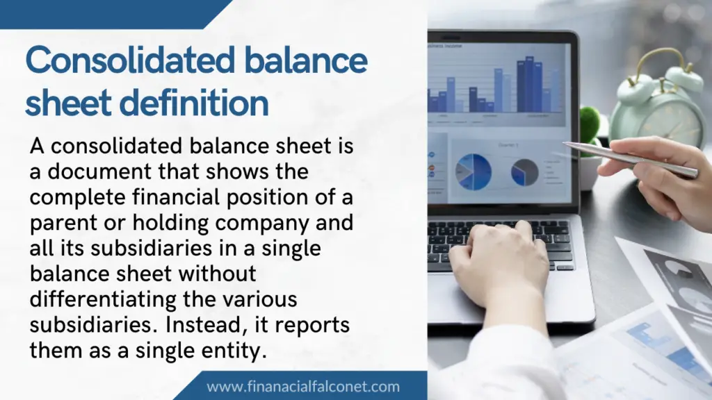 Consolidated balance sheet definition