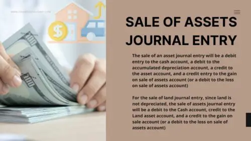Sale of assets journal entry