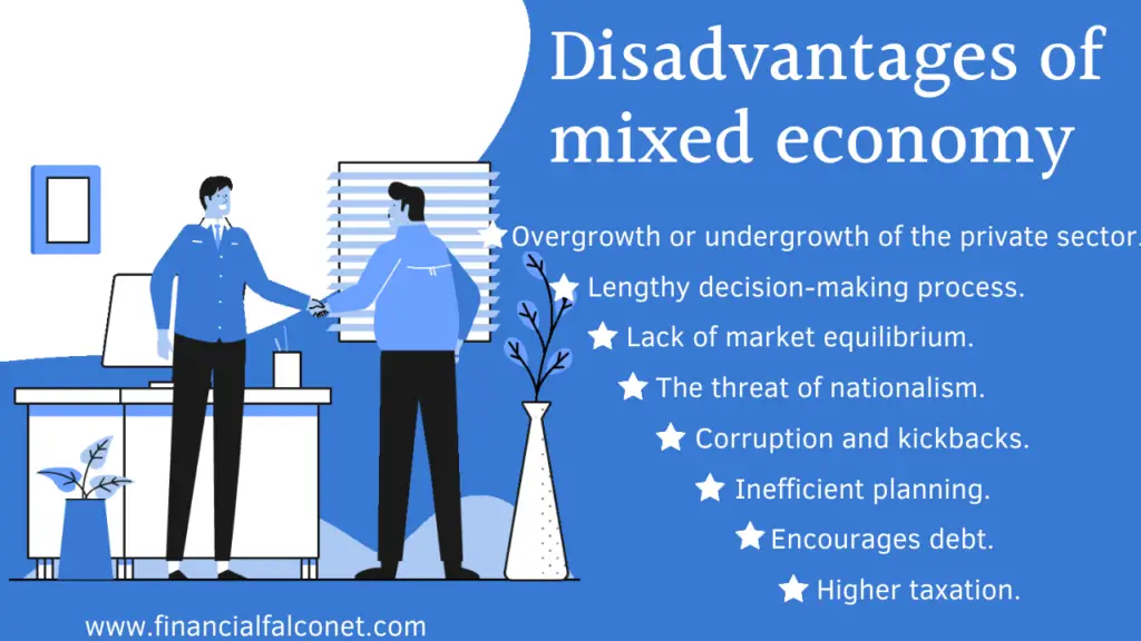 Mixed economy disadvantages