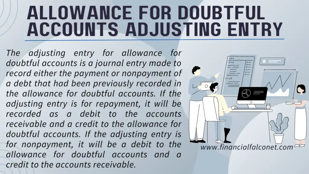 Allowance for doubtful accounts adjusting entry