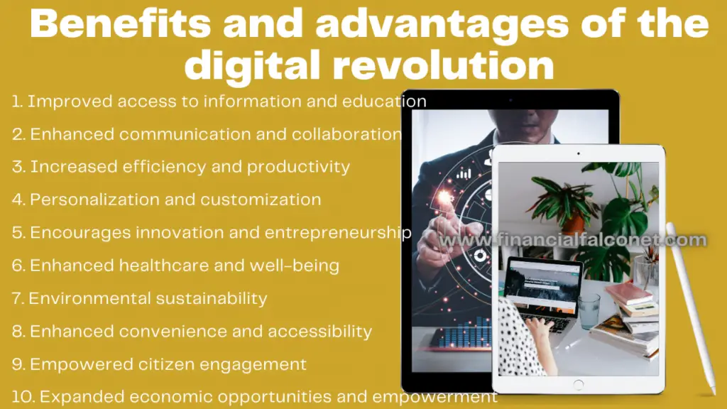 Benefits and advantages of the digital revolution