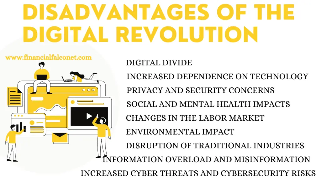 Disadvantages of the digital revolution