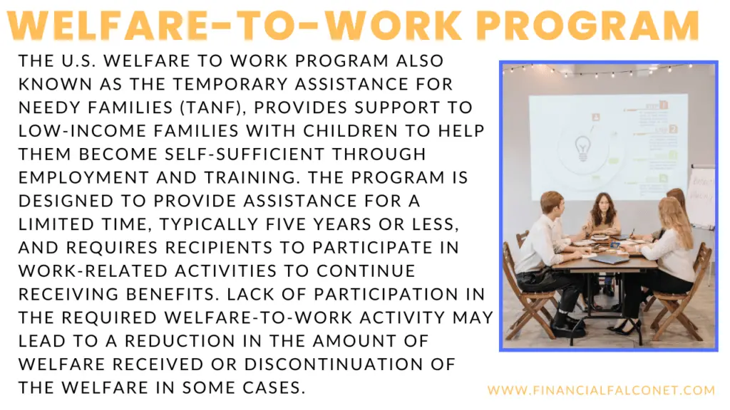 Welfare to work program
