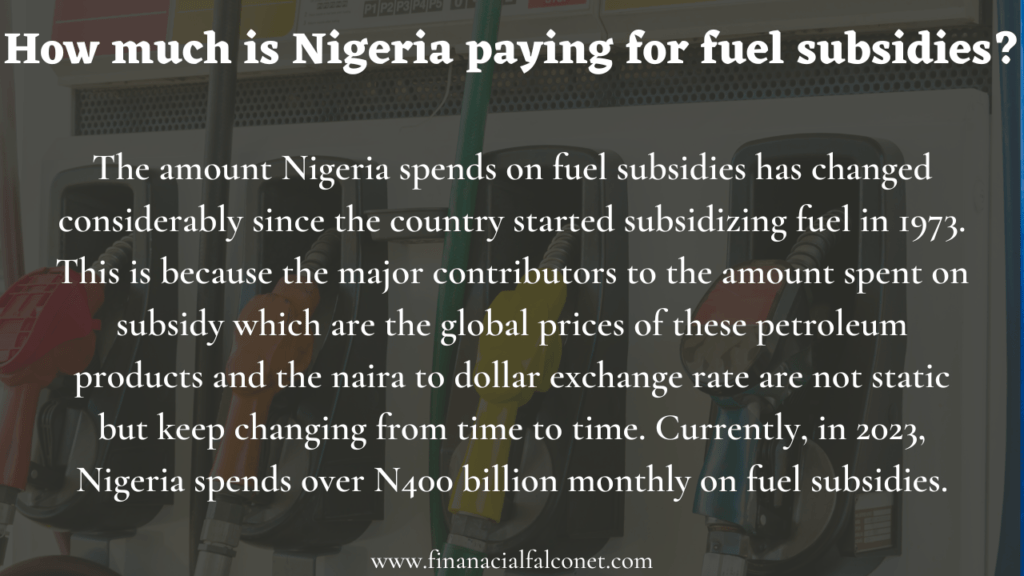 How much is Nigeria paying for fuel subsidy?