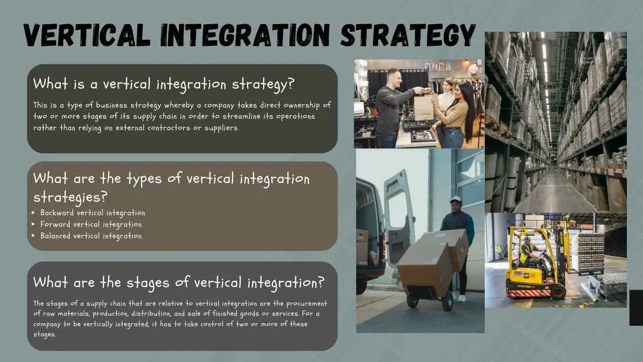 Stages and types of vertical integration strategies