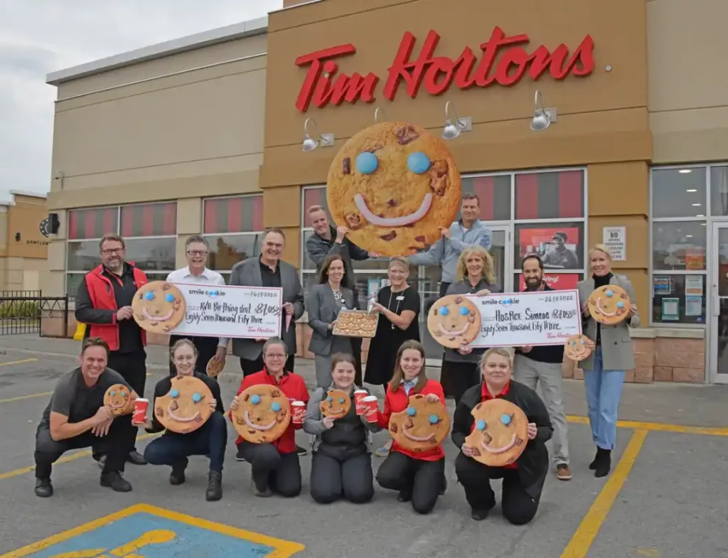 Another impressive Tim Hortons marketing strategy is supporting charities and community groups across Canada with all the proceeds gotten from the sale of every Smile cookie
