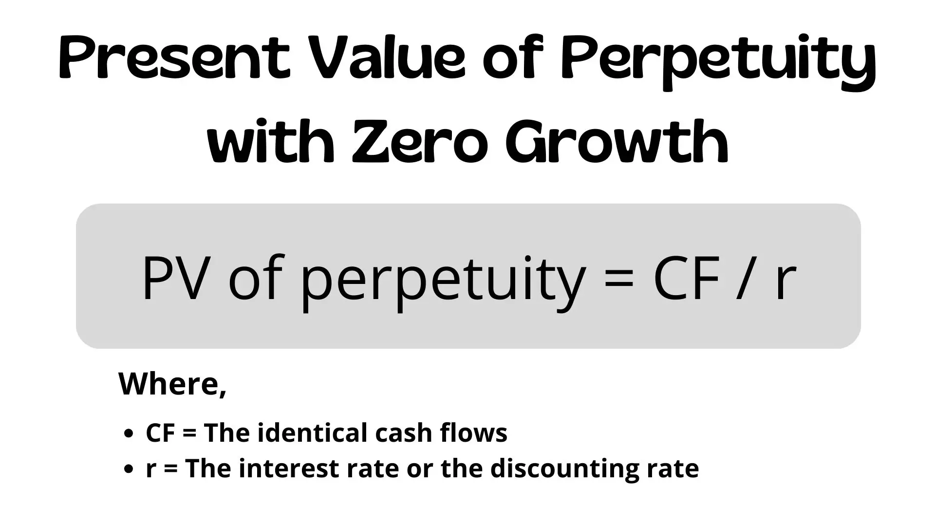 Present value of perpetuity formula